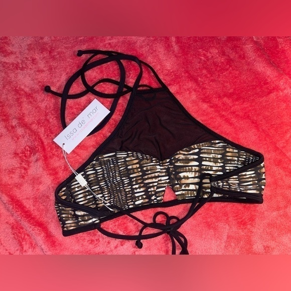 ISSA de Mar Top mesh swim top bikini snakeskin snake skin design - Picture 4 of 9